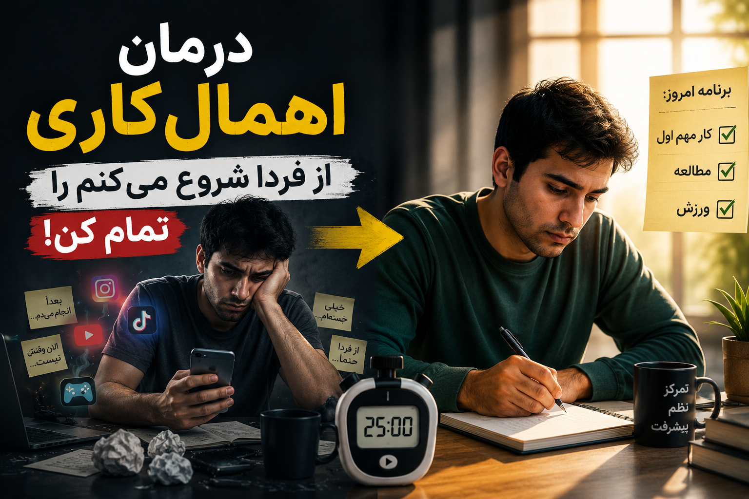 چگونه اهمالکاری را درمان کنیم