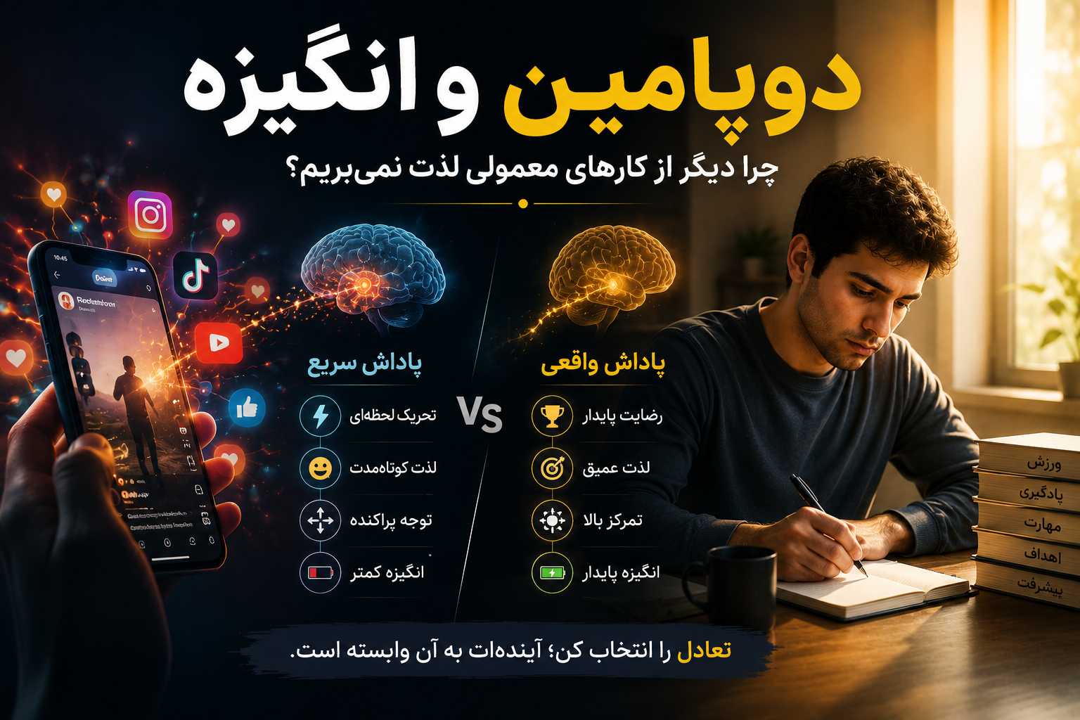 دوپامین و انگیزه؛ چرا دیگر از کارهای معمولی لذت نمیبریم؟