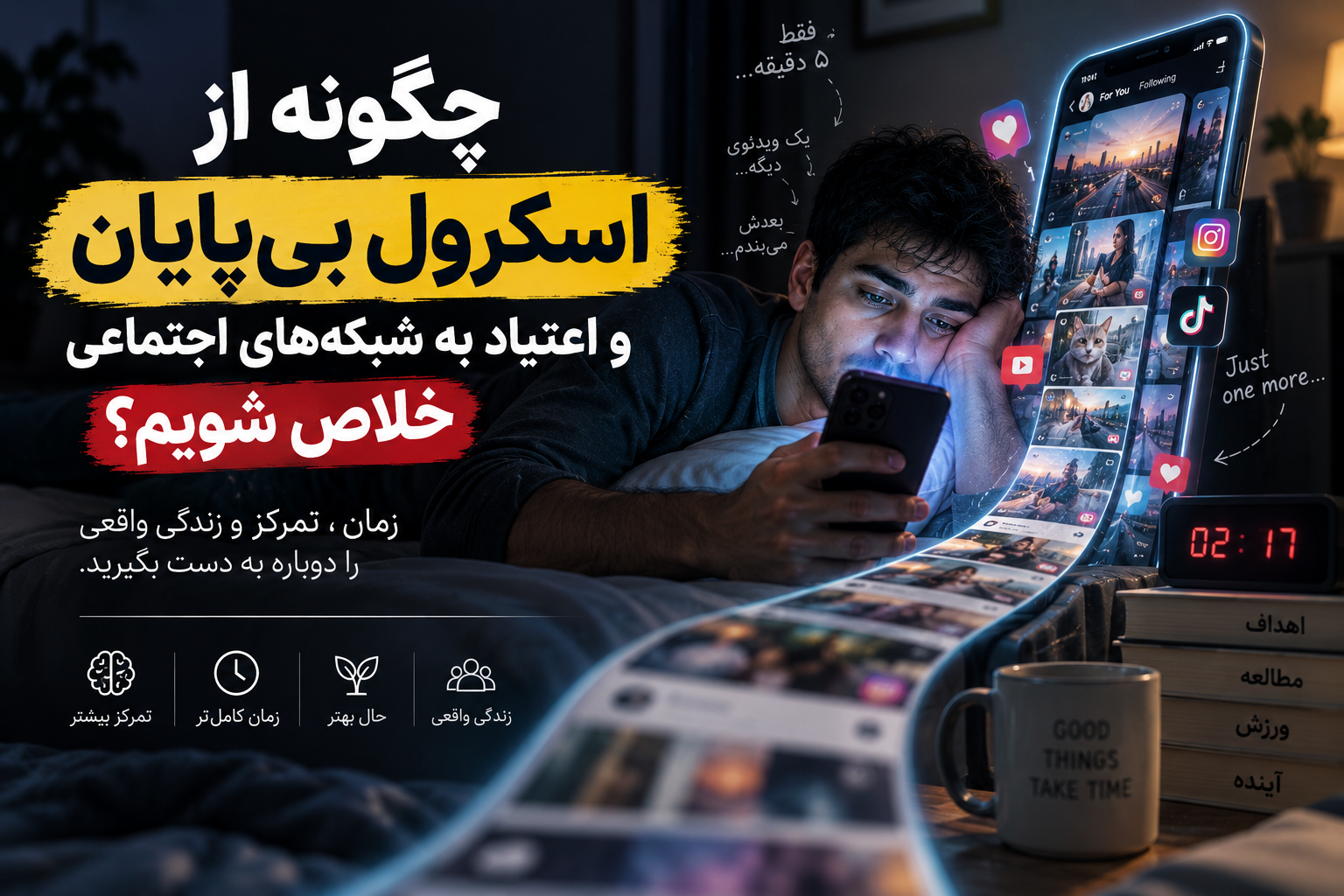 اعتیاد به شبکه های اجتماعی و روش متوقف کردن اسکرول بی پایان